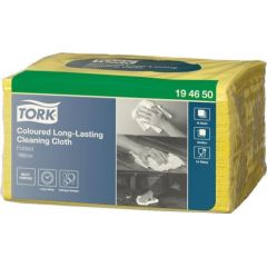 Lupatiņas TORK PREMIUM W8 sistēmai,izmēri: 38 x 30 cm., 40gab./iepak., dzeltenā krāsā