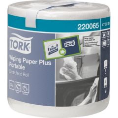 Papīra dvieļi TORK Plus Portable, 2 sl., 400 lapas rullī, 23.3 x 19.3 cm, 93 m, baltā krāsā Tualetes papīrs, salvetes, dvieļi