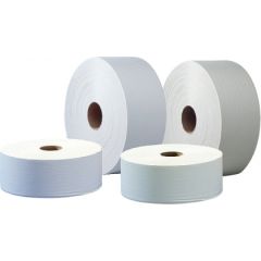 Tualetes papīrs TORK Premium Mini Jumbo T2, 2 sl., 850 lapiņas rullī, 9.7 cm x 170 m, baltā krāsā ar lapiņām