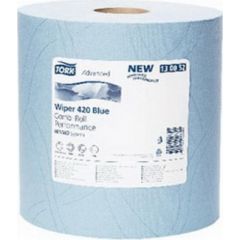 Industriālais papīrs TORK Advanced 420 W1/W2, 2 sl., 750 lapas rullī, 23.5 cm x 255 m, zilā krāsā