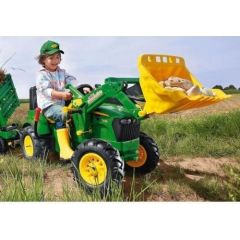 Rolly Toys Трактор педальный  rollyFarmtrac John Deere 7930 2 скорости, тормоз, съемный ковш и надувные колеса 710126 (3 - 8 лет) Германия