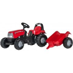 Rolly Toys Bērnu traktors ar pedāļiem ar piekabi rollyKid Case 1170CVX  (2,5-5 gadiem) 012411 Vācija Automašina ar pedāļiem