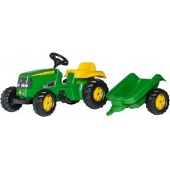 Rolly Toys Bērnu traktors ar pedāļiem ar piekabi rollyKid John Deere  (2,5-5 gadiem) 012190 Vācija