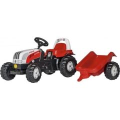 Rolly Toys Traktors ar pedāļiem un piekabi Rolly Kid Steyr 6165 CVT 012510  (2,5-5 gadiem ) 012510 Vācija Automašina ar pedāļiem