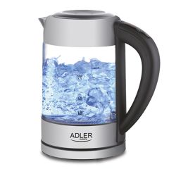 Adler AD 1247 Stainless steel/Transparent, 1850 - 2200W 1.7L Tējkanna