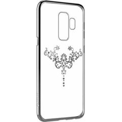 Devia Crystal Iris Силиконовый Чехол С Кристалами Swarovsky для SSamsung G965 Galaxy S9 Plus Серебряный