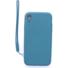 Evelatus  
       Apple  
       iPhone XR Soft Touch Silicone Case with Strap 
     Blue