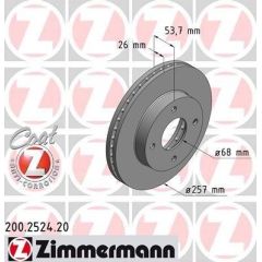 Zimmermann Bremžu disks 200.2524.20