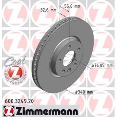 Zimmermann Bremžu disks 600.3249.20