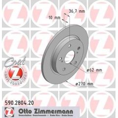 Zimmermann Bremžu disks 590.2804.20