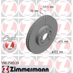 Zimmermann Bremžu disks 590.2583.20