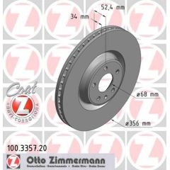 Zimmermann Bremžu disks 100.3357.20