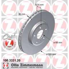 Zimmermann Bremžu disks 100.3331.20