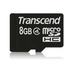 Transcend memory card Micro SDHC 8GB Class 4