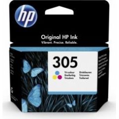 HP 305 Tri-Color Original Ink Cartridge Tintes kārtridžs Tintes printeru izejmateriāli