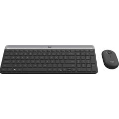 LOGITECH Slim Wireless Keyboard and Mouse Combo MK470 - GRAPHITE - PAN - 2.4GHZ - NORDIC