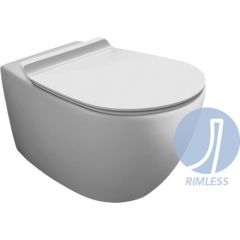 Simas Vignoni Rimless sienas WC poda komplekts, balts