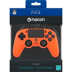 Nacon Compact Controller Wired - Orange (PS4)