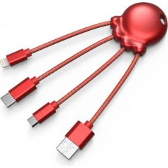 xoopar XP61040.15M Octopus Metallic Charging Multi Cable (red)