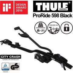 Thule ProRide 598 Black (melns) Velo turētājs uz jumta