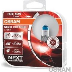 Osram Spuldžu komplekts H3 64151NL-HCB  Night Braker laser Autospuldzes