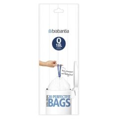 BRABANTIA SmartFix atrkit. Tvert. Ieliktņi, 18 l, (Q) (20maisi rullītī) White - 395826