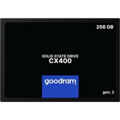 GOODRAM CX400 GEN.2 256GB SSD, 2.5” 7mm, SATA 6 Gb/s, Read/Write: 550 / 480 MB/s, Random Read/Write IOPS 65K/61,4K