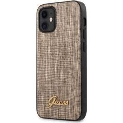 Guess  iPhone 12 5.4'' Lizard Cover Gold