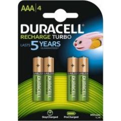Duracell Turbo AAA Rechargeable 900mAh 4pack Baterijas un akumulatori