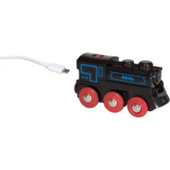 Unknown BRIO RAILWAY train with rechargeable engine/mini USB cable, 33599 Tрансформеры / Beyblade / Дрони / Трассы