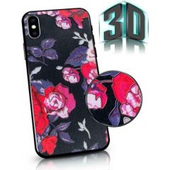 Mocco Flowers Aizmugurējais Apvalks 3D Priekš Apple Iphone 11 MAX Melns Neoriģinālie Maciņi