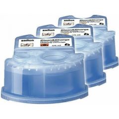 BRAUN Refills 3 Pack CCR3 maināmas kasetnes ar tīrīšanas šķidrumu skuvekļiem Clean&Renew