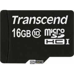 Transcend microSDHC 16GB Class 10 Atmiņas kartes micro SD SDHC