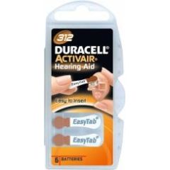 Duracell Hearing Aid 312 A312 6 pack