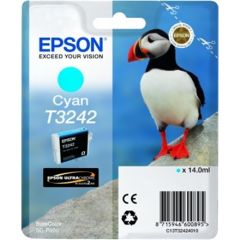 Epson T3242 Ink Cartridge, Cyan Tintes printeru izejmateriāli