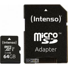Intenso microSDXC   64GB Class 10 UHS-I Professional Atmiņas kartes micro SD SDHC