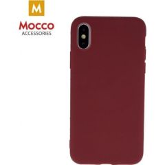 Mocco Ultra Slim Soft Matte 0.3 mm Matēts Silikona Apvalks Priekš Samsung Galaxy A21 Tumši Sarkans