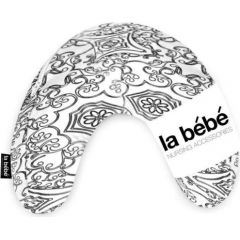 La Bebe™ Nursing La Bebe™ Mimi Nursing Cotton Pillow Art.49346 White&Black Подкова для сна, путешествий, кормления малыша 19x46 cm
