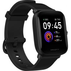 Xiaomi Amazfit Bip U Smart watch, GPS (satellite), Reflective Color Display Screen, Touchscreen, Heart rate monitor, Waterproof, Bluetooth, Polycarbonate, Onyx Black