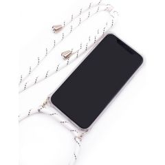 Evelatus Samsung A70 Case with rope White Stripes Transparent