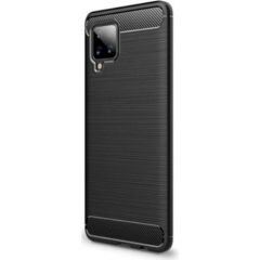Fusion Trust Back Case silikona aizsargapvalks Samsung Galaxy A42 5G melns