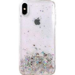 Fusion Glue Glitter Back Case Silikona Aizsargapvalks Priekš Apple iPhone 12 Pro Max Caurspīdīgs Neoriģinālie Maciņi
