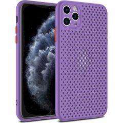 Fusion Breathe Case Silikona Aizsargapvalks Priekš Apple iPhone 12 Mini Violets