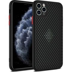 Fusion Breathe Case Silikona Aizsargapvalks Priekš Apple iPhone 11 Pro Melns