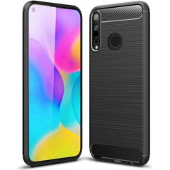 Fusion Trust Back Case Silikona Aizsargapvalks Priekš Huawei P40 Lite E Melns