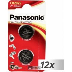 12x2 Panasonic CR 2025 Lithium Power VPE Inner Box Baterijas un akumulatori