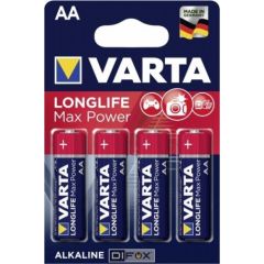 1x4 Varta Longlife Max Power Mignon AA LR06 Baterijas un akumulatori