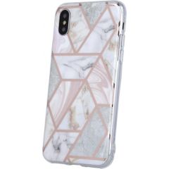 Fusion Geometric Marble silikona aizsargapvalks Apple iPhone 12 Pro Max rozā Neoriģinālie Maciņi