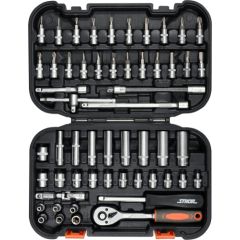 STHOR INSTRUMENTU KOMPLEKTS 1/4" 56 gb. (58643) Atslēgu komplekti