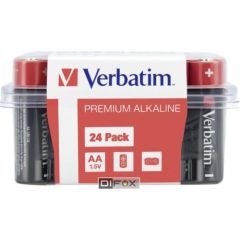 1x24 Verbatim Alkaline battery Mignon AA LR6      49505 Baterijas un akumulatori